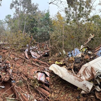 Câmeras registram som do momento da queda e explosão de avião que deixou duas pessoas mortas em MS