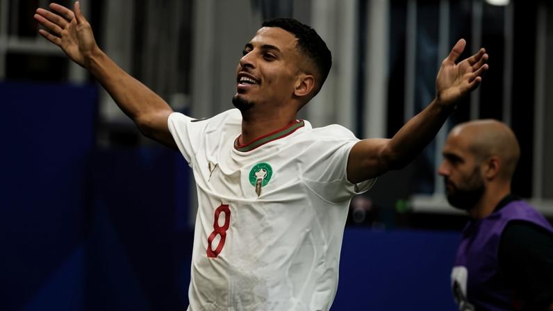 Azzedine Ounahi, do Marrocos, comemora gol marcado contra o Canadá