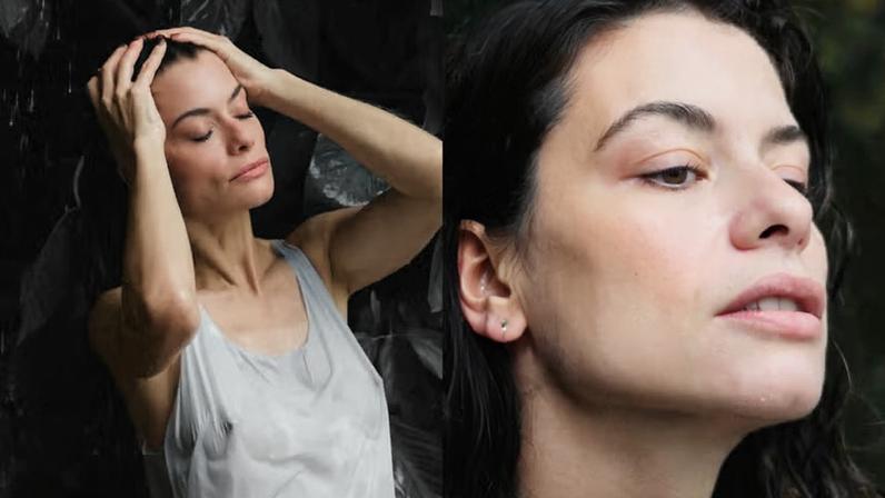 Alinne Moraes veste transparência para ensaio em meio à natureza: 'Deusa' — Foto: Reprodução/Instagram