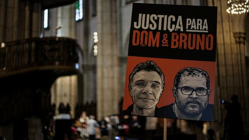 Protest demanding justice for Dom Phillips and Bruno Araújo Pereira following their murders