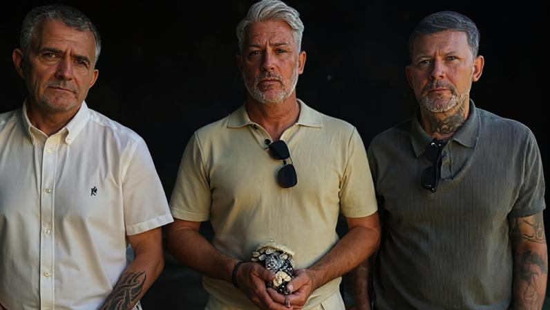 Jean Hanlon's three sons (from left) Robert, Michael and David Porter refused to accept her death was an accident