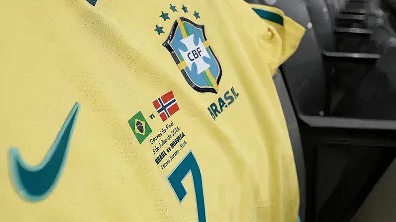 Camisa do Brasil antes do duelo com Noruega
