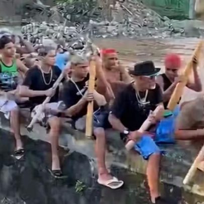 Brasileiros recriam remada viking na Noruega com canal de esgoto e trabalho