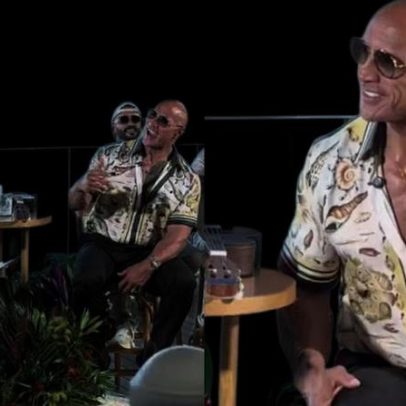 The Rock aparece ao lado de Péricles curtindo samba no Rio em vídeo