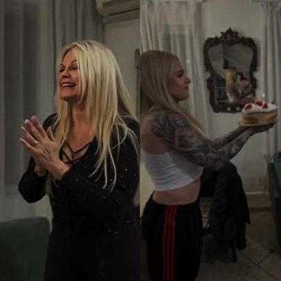 Monique Evans comemora 70 anos em festa surpresa