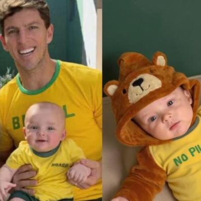 Amaury Nunes posa com a família na primeira Copa do Benny