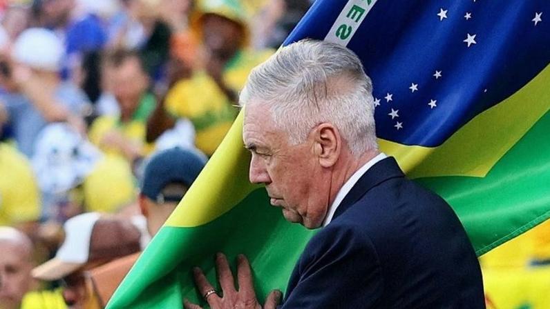Carlo Ancelotti, técnico do Brasil, antes de jogo contra Marrocos pela Copa do Mundo