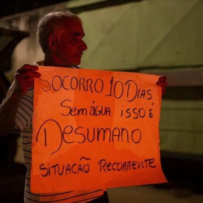 Moradores protestam após 10 dias sem água em bairro da Grande BH