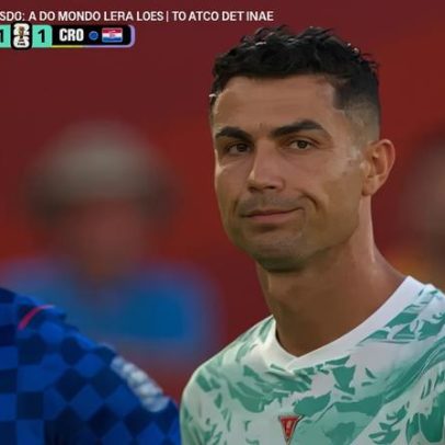 Cristiano Ronaldo é substituído e faz careta após gol contra a Croácia