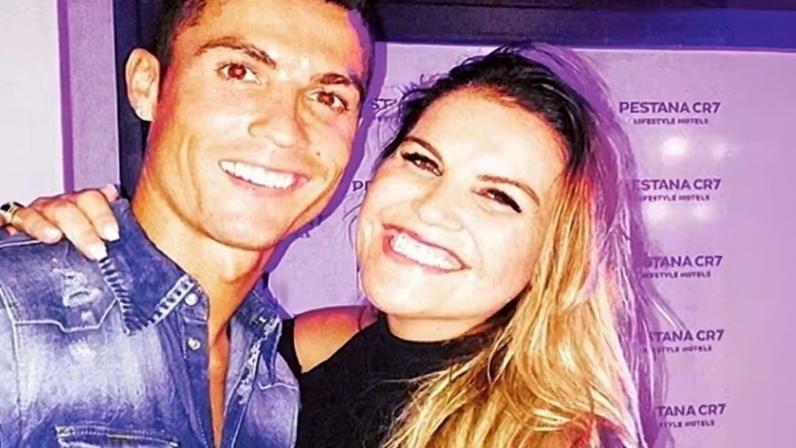 Cristiano Ronaldo ao lado da irmã Kátia Aveiro — Foto: Reprodução/Instagram