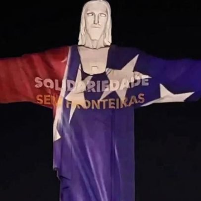Projeção no Cristo Redentor homenageia vítimas na Venezuela