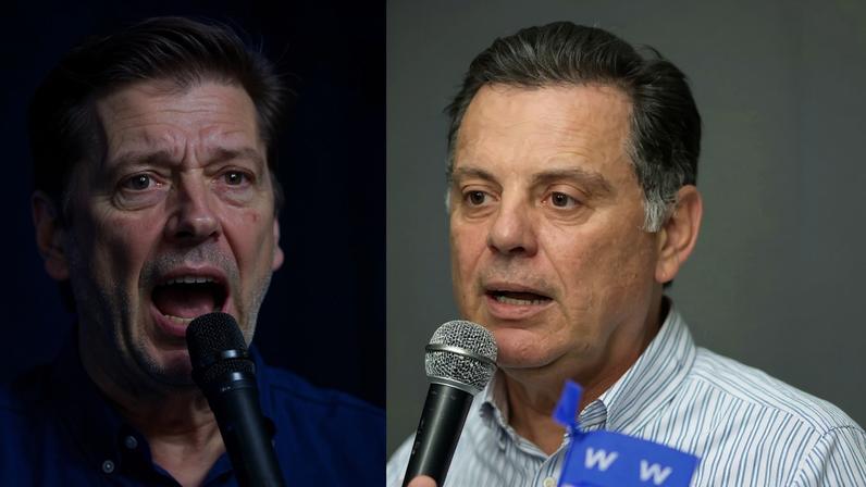 O governador de Goiás, Daniel Vilela (MDB); e o ex-governador Marconi Perillo (PSDB)