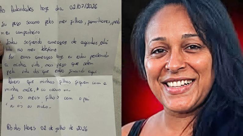 Ex-mulher de goleiro Bruno deixou carta antes de sumir — Foto: Reprodução