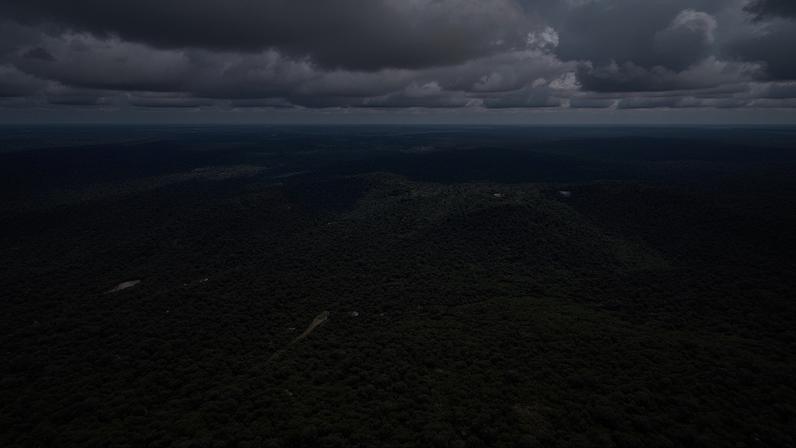 Rios contaminados têm coloração e margem afetadas pela atuação de garimpo ilegal na região do Surucucu, dentro da Terra Indígena Yanomami, Oeste de Roraima, avistados em sobrevoo da Força Aéra Brasileira para lançamendo de suprimentos. Foto: Fernando Frazão/Agência Brasil