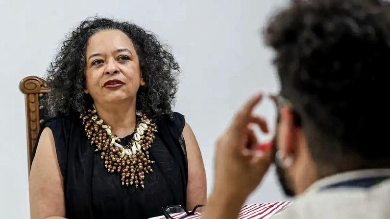 Ana Maria Gonçalves durante entrevista para Agência Brasil no VI encontro Julho das Pretas que Escrevem