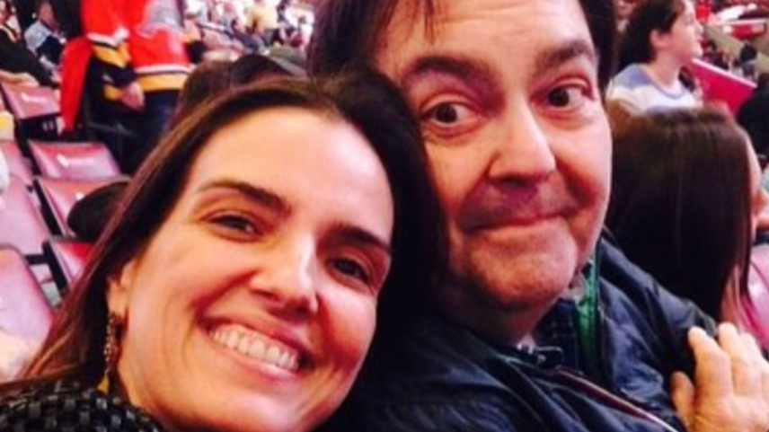 Faustão ao lado de Luciana Cardoso