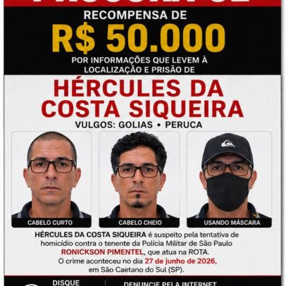 Polícia Civil de SP oferece R$50 mil por informações sobre suspeito de atirar em tenente da Rota