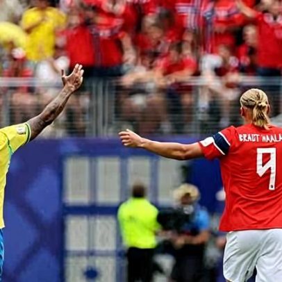 Brasil perde para a Noruega e Haaland decide