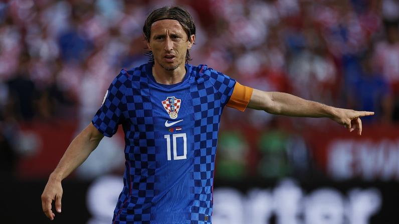 Luka Modrić na partida entre Croácia e Portugal