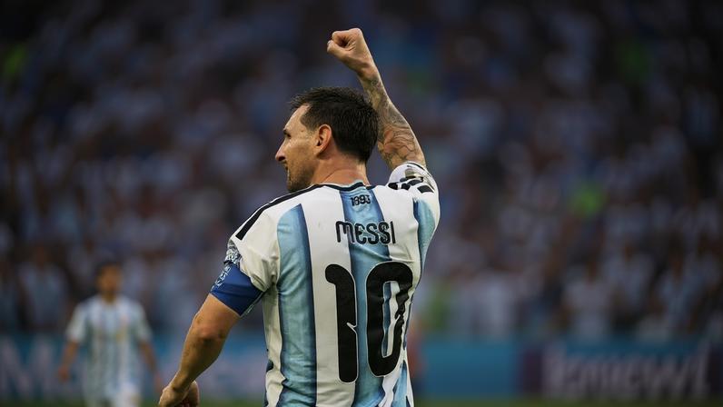 Argentina x Cabo Verde Messi comemora — Foto: Steph Chambers/FIFA via Getty Images
