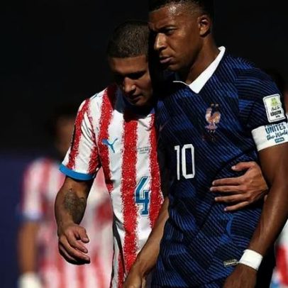 Mbappé provoca jogador paraguaio: 'Quer me dar um beijo?'