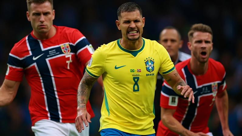 Bruno Guimarães perde pênalti contra a Noruega