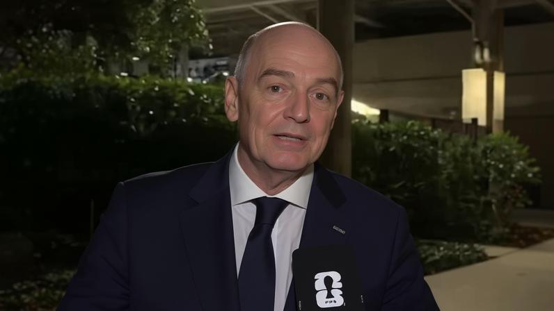 Gianni Infantino, presidente da Fifa, durante entrevista após Argentina x Cabo Verde na Copa do Mundo