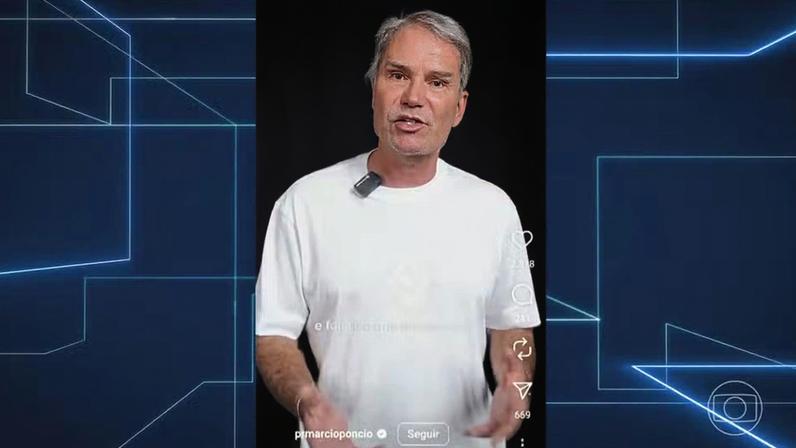 Pastor Márcio Poncio e filho do ex-governador Sérgio Cabral são investigados pela Polícia Federal por ligação com o jogo do bicho — Foto: Jornal Nacional/ Reprodução