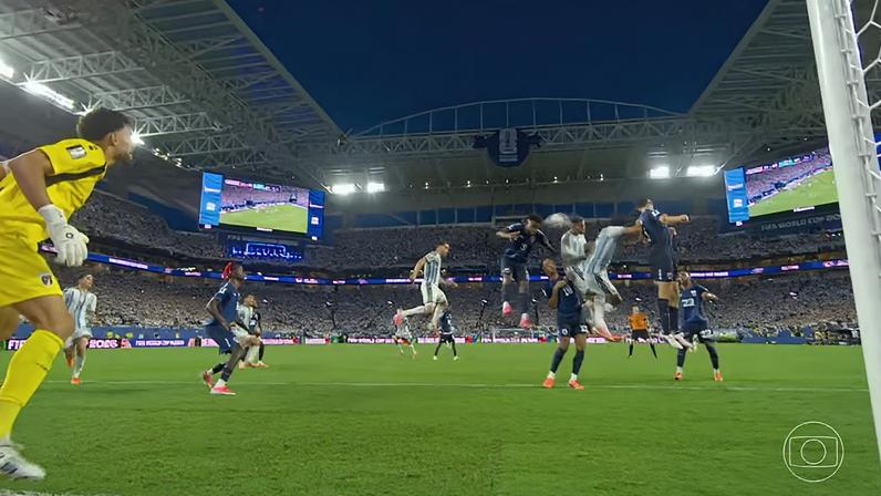 Argentina vence Cabo Verde na prorrogação — Foto: Jornal Nacional/ Reprodução