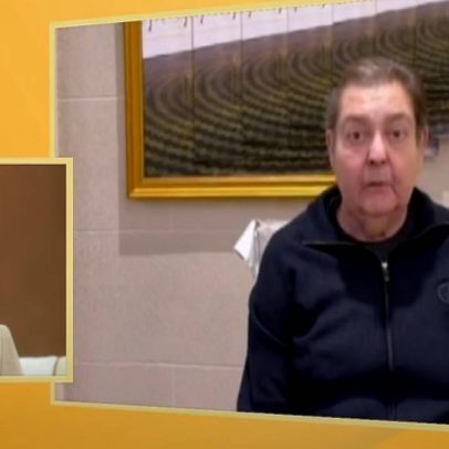 Faustão faz aparição rara na TV e emociona Ronnie Von ao vivo