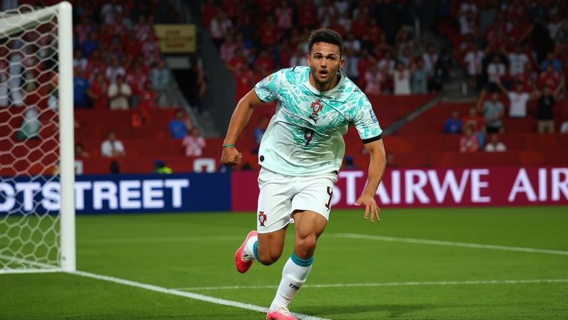 Gonçalo Ramos comemora ao marcar o segundo gol de Portugal 2 de julho de 2026 REUTERS/Mike Segar