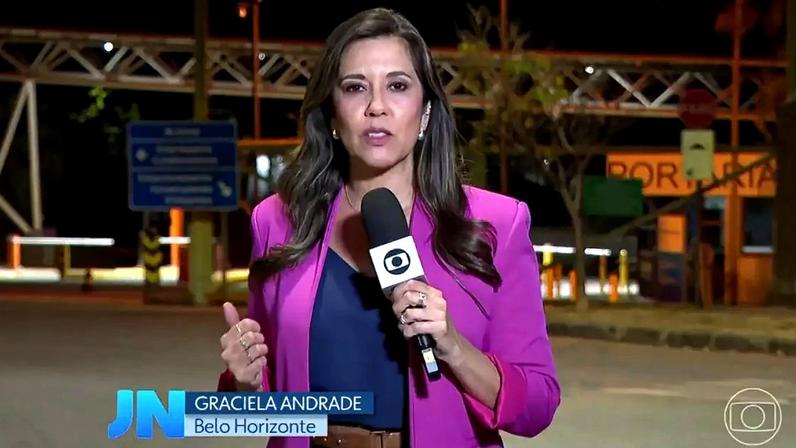 A repórter Graciela Andrade em matéria no 'Jornal Nacional': mais uma demissão de um rosto familiar ao público