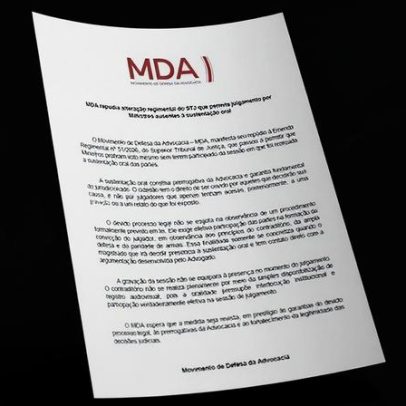 MDA divulga nota sobre mudança nas regras de julgamento do STJ