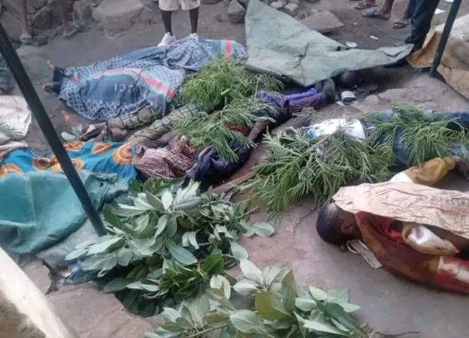 Cristãos mortos durante ataques no Domingo de Ramos na Nigéria (Foto: Reprodução/ICC)