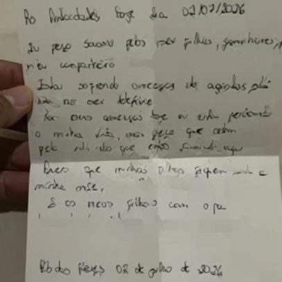 Ex-mulher de goleiro Bruno, desaparecida, deixa carta citando agiotas