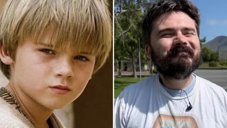 Jake Lloyd em 'Star Wars: Episódio I - A Ameaça Fantasma' (1999) e recentemente — Foto: Divulgação/Reprodução