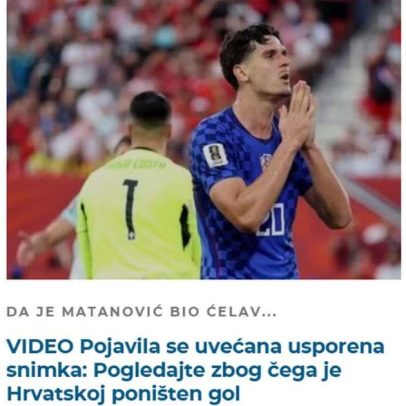 Imprensa croata ironiza VAR após gol anulado por toque de cabelo