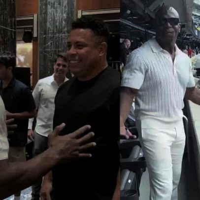 Terry Crews encontra Ronaldo em Brasil x Noruega: encontro de lendas