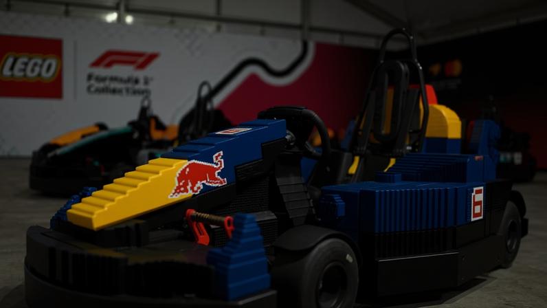 Pilotos de F1 vão acelerar karts de Lego antes do GP de Silverstone 2026 — Foto: Divulgação / Lego