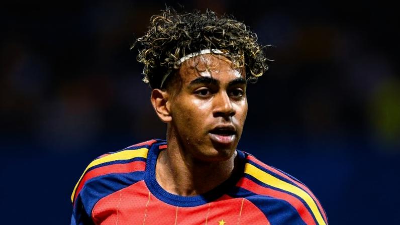 Lamine Yamal, atacante da Espanha, em ação na Copa do Mundo