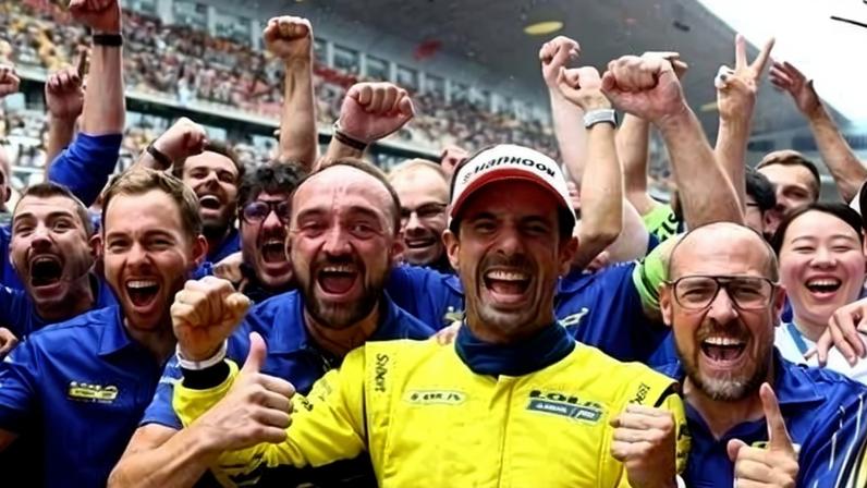 Lucas Di Grassi celebra vitória no E-Prix de Xangai