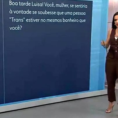 Apresentadora da Globo responde pergunta transfóbica ao vivo e viraliza