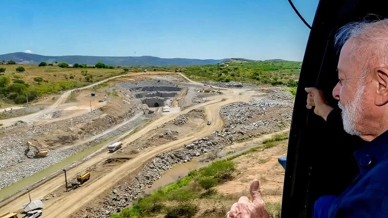 Lula inaugura túnel da transposição no RN sem água