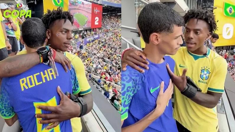 Luva de Pedreiro é consolado por Speed após eliminação contra a Noruega