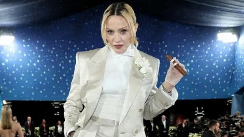 NEW YORK, NEW YORK - MAY 05: Madonna attends the 2025 Met Gala Celebrating "Superfine: Tailoring Black Style" at Metropolitan Museum of Art on May 05, 2025 in New York City. (Photo by Kevin Mazur/MG25/Kevin Mazur/Getty Images for The Met Museum/Vogue)