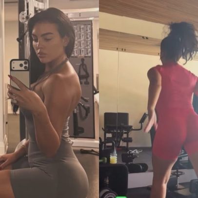 Georgina Rodríguez faz treino na academia e posa com look justo