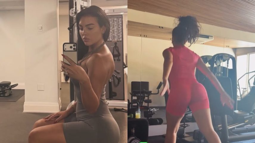 Georgina Rodríguez mostra treino em academia — Foto: Reprodução/ Instagram