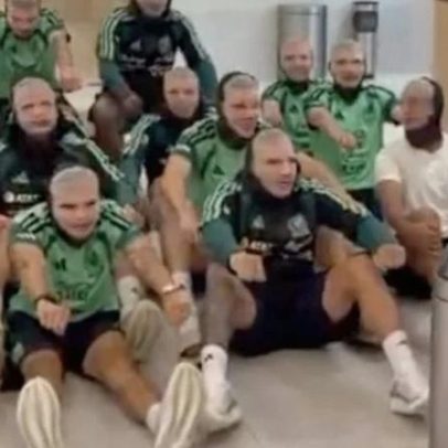 México faz remada viking com máscaras de Haaland após classificação