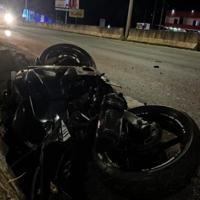 Motociclista morre após colisão com mureta de proteção na BR-020