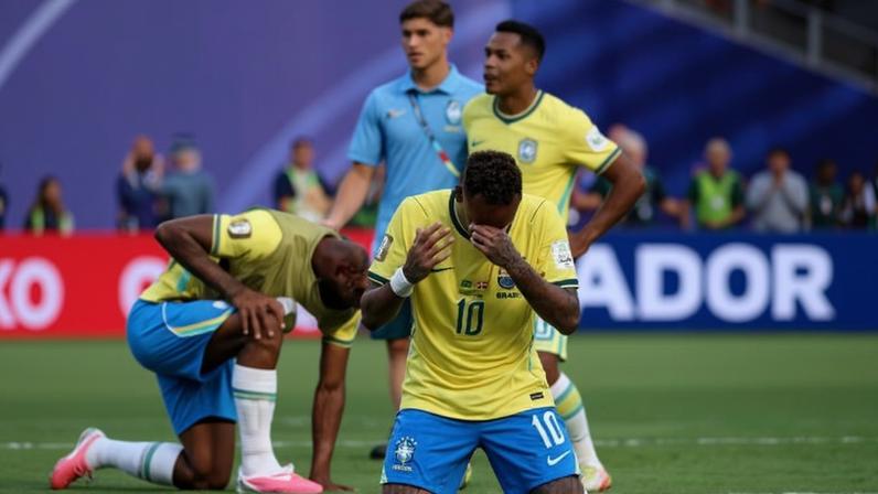 Neymar chora após eliminação do Brasil contra a Noruega nas oitavas de final da Copa do Mundo 2026